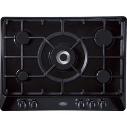 Belling GHU70GC MK2 70cm Gas Hob with Cast Iron Pan Supports in Black